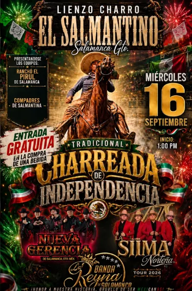 Tradicional Charreada de Independencia en Salamanca