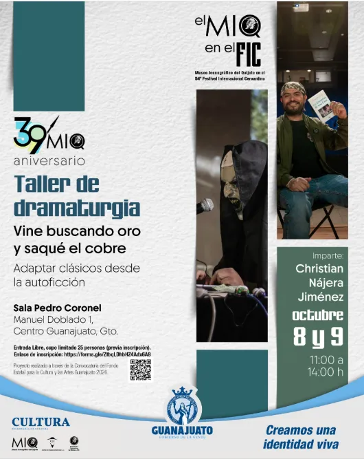 TALLER DE DRAMATURGIA VINE BUSCANDO ORO Y SAQUÉ EL COBRE