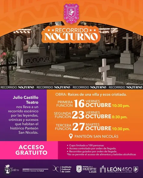 Recorridos Nocturnos en el Panteón San Nicolás